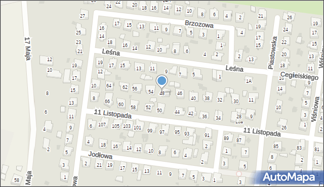 Mogilno, 11 Listopada, 48, mapa Mogilno