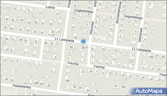 Mogilno, 11 Listopada, 83, mapa Mogilno