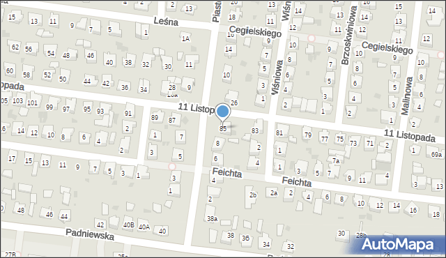 Mogilno, 11 Listopada, 85, mapa Mogilno