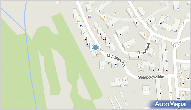 Mysłowice, 11 Listopada, 13, mapa Mysłowice