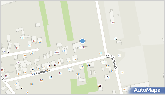 Nowe Miasto nad Pilicą, 11 Listopada, 31/33, mapa Nowe Miasto nad Pilicą