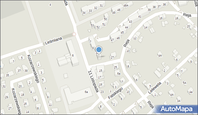 Nysa, 11 Listopada, 13, mapa Nysy