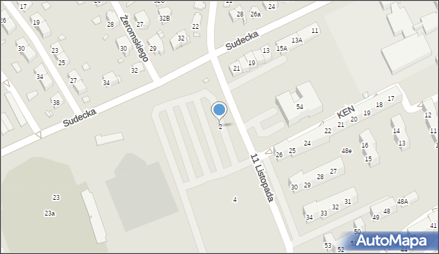 Nysa, 11 Listopada, 2, mapa Nysy