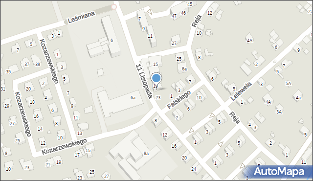 Nysa, 11 Listopada, 21, mapa Nysy