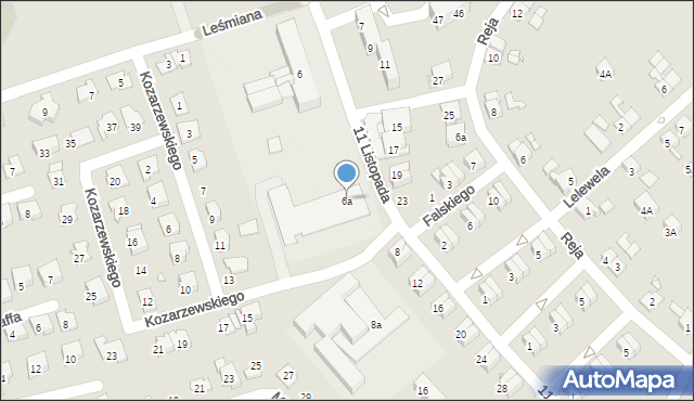 Nysa, 11 Listopada, 6a, mapa Nysy