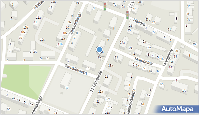 Oleśnica, 11 Listopada, 9a, mapa Oleśnica