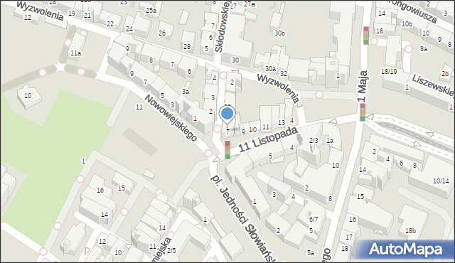 Olsztyn, 11 Listopada, 7, mapa Olsztyna