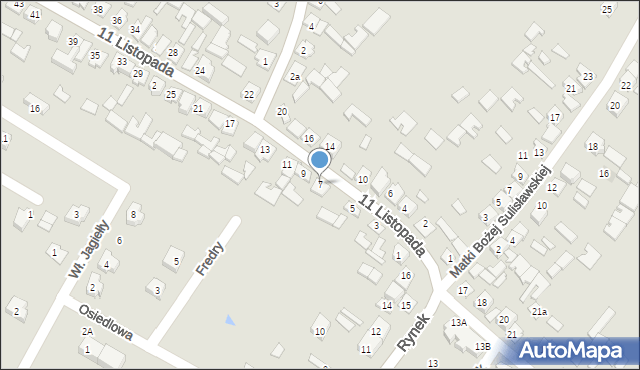 Osiek, 11 Listopada, 7, mapa Osiek