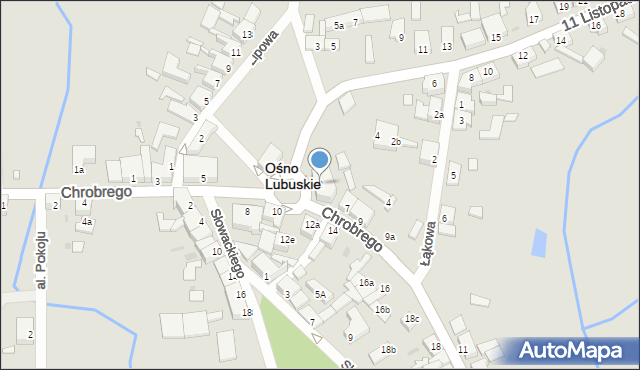 Ośno Lubuskie, 11 Listopada, 2, mapa Ośno Lubuskie