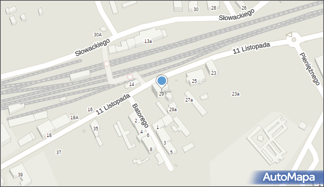 Ostróda, 11 Listopada, 29, mapa Ostróda