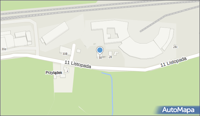 Ostróda, 11 Listopada, 30, mapa Ostróda