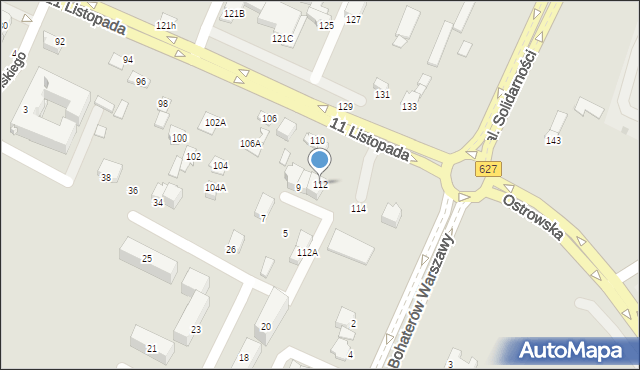 Ostrołęka, 11 Listopada, 112, mapa Ostrołęka