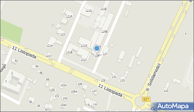 Ostrołęka, 11 Listopada, 125, mapa Ostrołęka