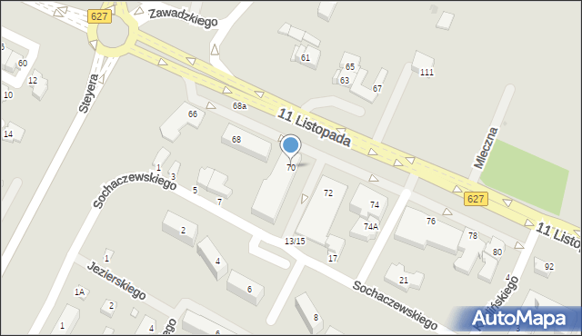 Ostrołęka, 11 Listopada, 70, mapa Ostrołęka
