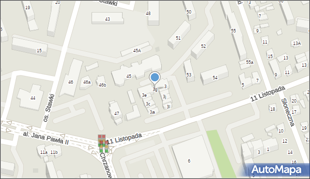 Ostrowiec Świętokrzyski, 11 Listopada, 3g, mapa Ostrowiec Świętokrzyski
