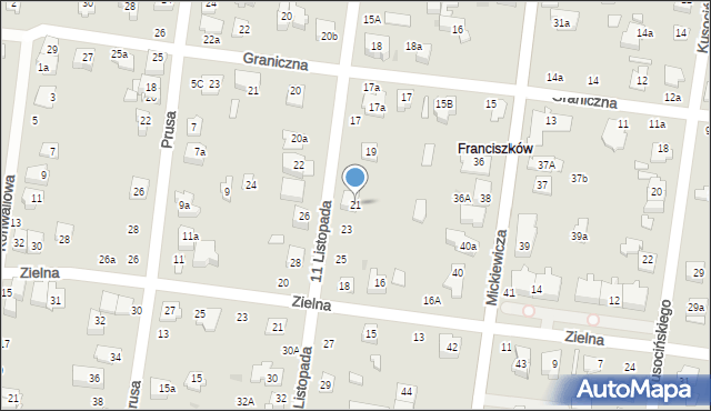 Ożarów Mazowiecki, 11 Listopada, 21, mapa Ożarów Mazowiecki