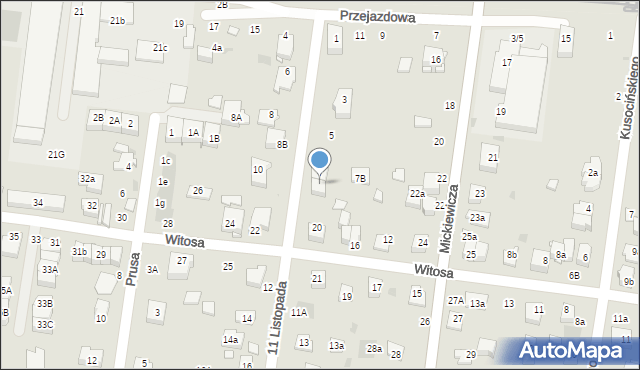 Ożarów Mazowiecki, 11 Listopada, 7a, mapa Ożarów Mazowiecki