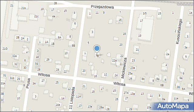 Ożarów Mazowiecki, 11 Listopada, 7B, mapa Ożarów Mazowiecki