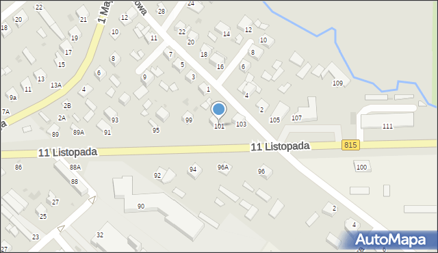 Parczew, 11 Listopada, 101, mapa Parczew