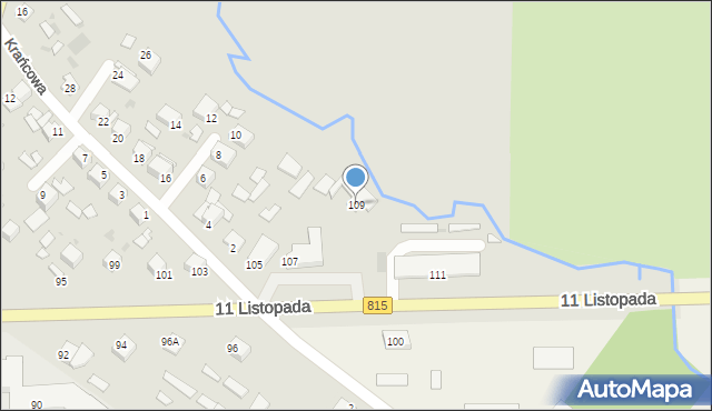 Parczew, 11 Listopada, 109, mapa Parczew