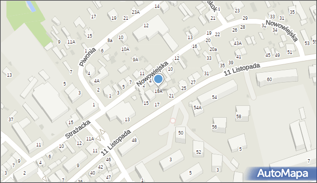 Parczew, 11 Listopada, 19A, mapa Parczew