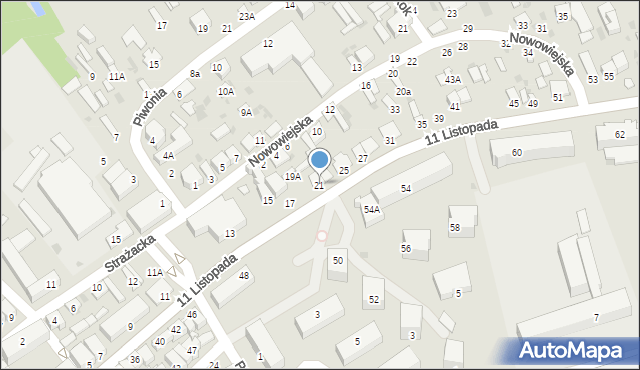 Parczew, 11 Listopada, 21, mapa Parczew