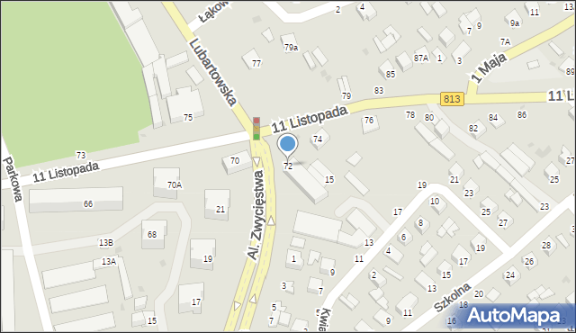 Parczew, 11 Listopada, 72, mapa Parczew