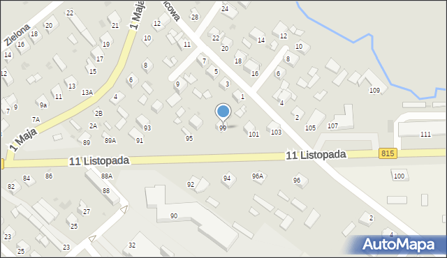 Parczew, 11 Listopada, 99, mapa Parczew