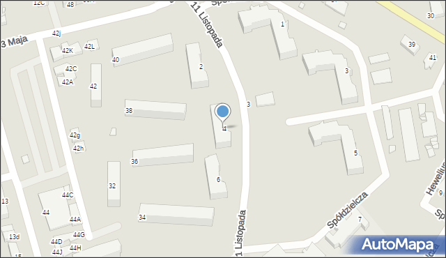 Pasłęk, 11 Listopada, 4, mapa Pasłęk