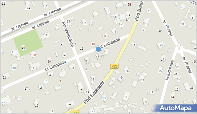 Piaseczno, 11 Listopada, 3, mapa Piaseczno