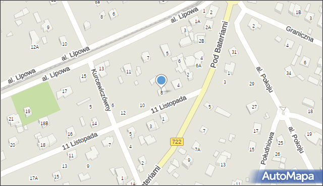 Piaseczno, 11 Listopada, 8, mapa Piaseczno