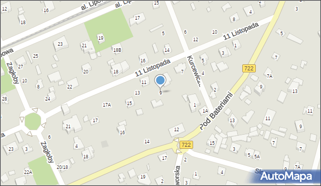 Piaseczno, 11 Listopada, 9, mapa Piaseczno
