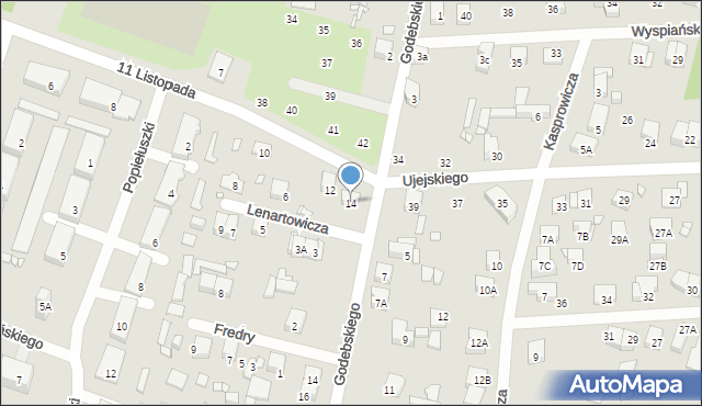 Piastów, 11 Listopada, 14, mapa Piastów