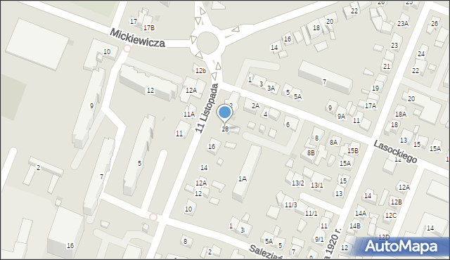 Płock, 11 Listopada, 18, mapa Płock