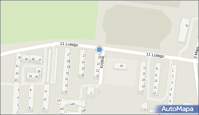 Polkowice, 11 Lutego, 19, mapa Polkowice