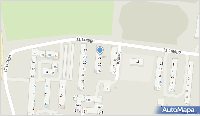 Polkowice, 11 Lutego, 24, mapa Polkowice