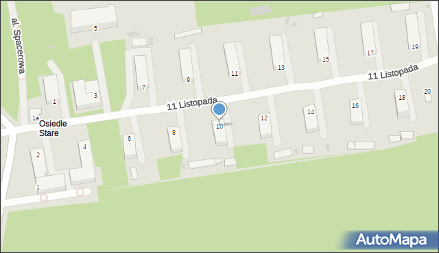 Poniatowa, 11 Listopada, 10, mapa Poniatowa