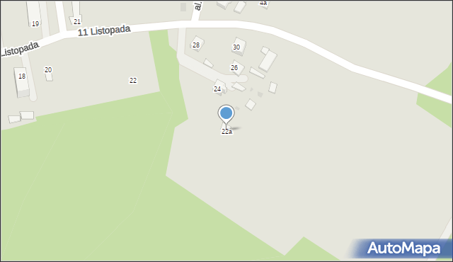 Poniatowa, 11 Listopada, 22a, mapa Poniatowa