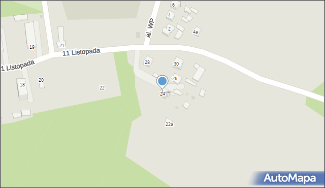 Poniatowa, 11 Listopada, 24, mapa Poniatowa