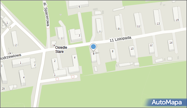 Poniatowa, 11 Listopada, 6, mapa Poniatowa