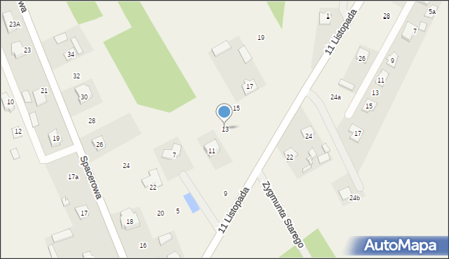 Postoliska, 11 Listopada, 13, mapa Postoliska