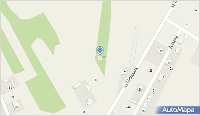 Postoliska, 11 Listopada, 21, mapa Postoliska