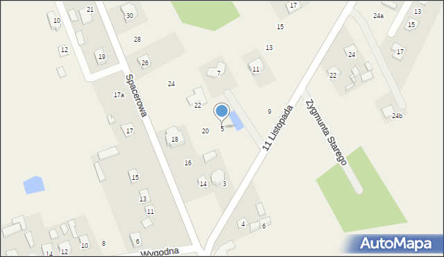 Postoliska, 11 Listopada, 5, mapa Postoliska