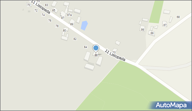Przedecz, 11 Listopada, 86, mapa Przedecz