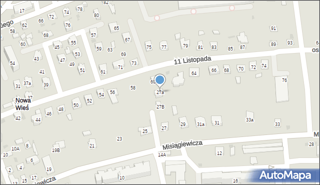 Przeworsk, 11 Listopada, 27a, mapa Przeworsk