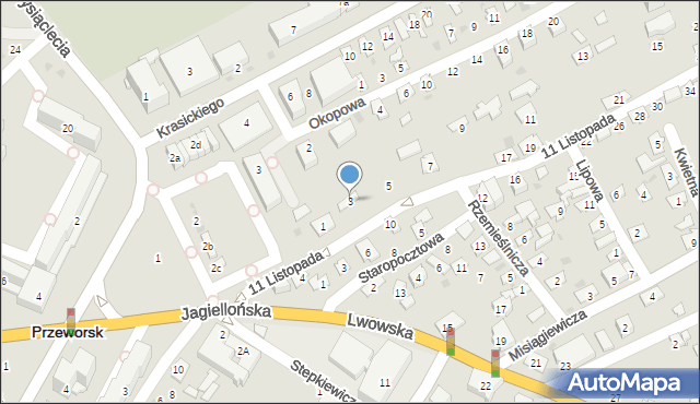 Przeworsk, 11 Listopada, 3, mapa Przeworsk