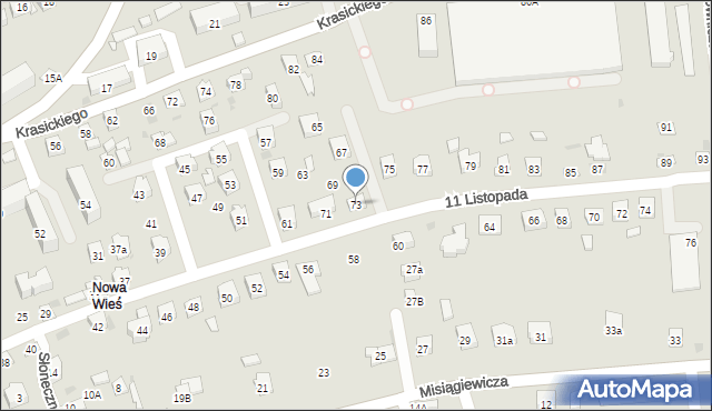 Przeworsk, 11 Listopada, 73, mapa Przeworsk