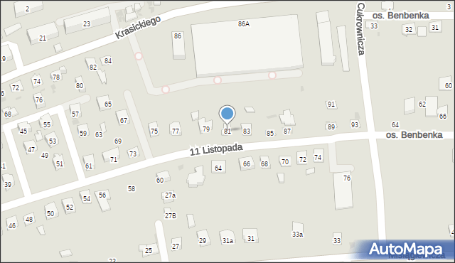 Przeworsk, 11 Listopada, 81, mapa Przeworsk