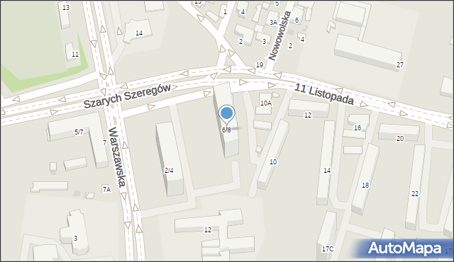 Radom, 11 Listopada, 6/8, mapa Radomia