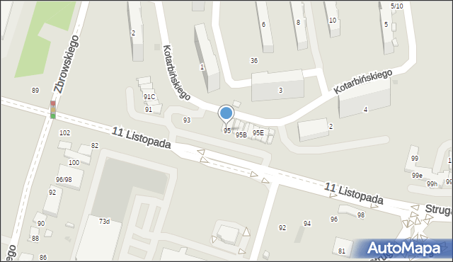 Radom, 11 Listopada, 95, mapa Radomia